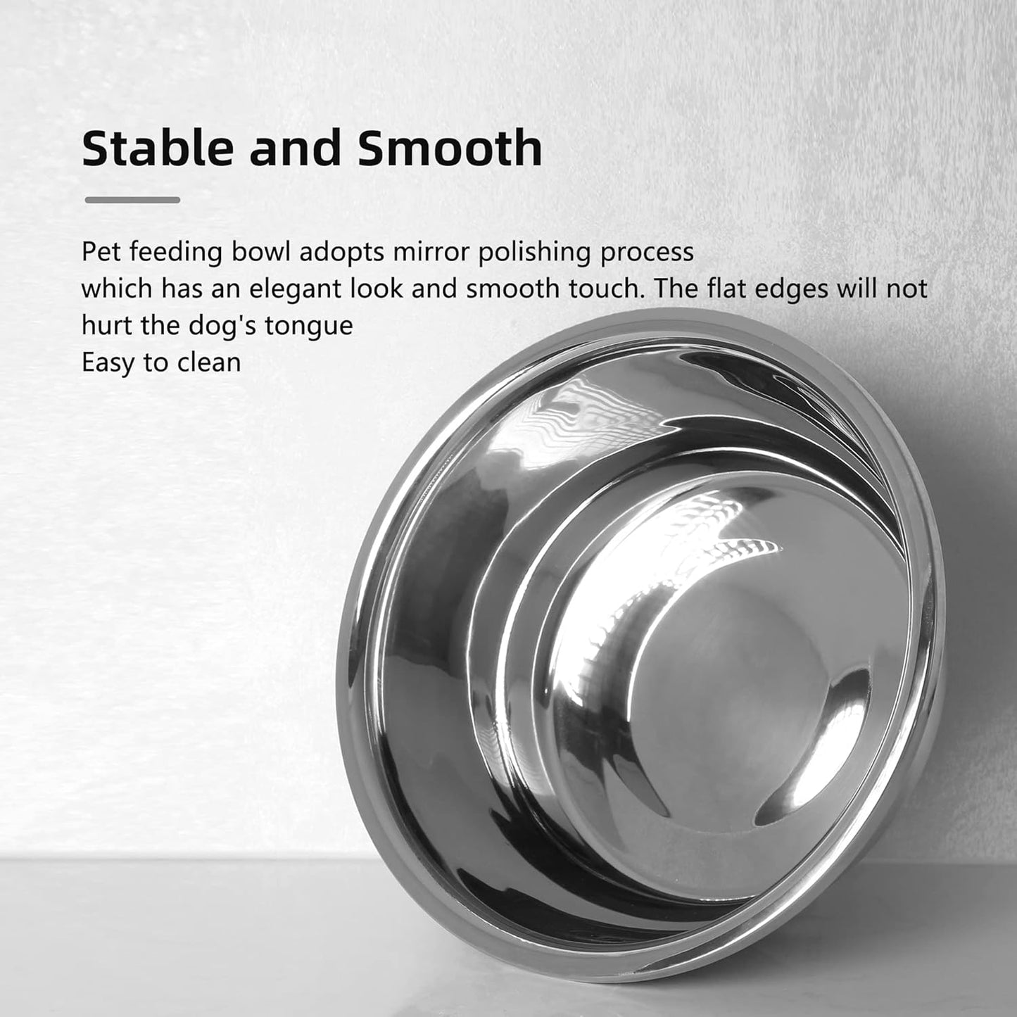 Stainless Steel Large Dog Food Bowl, 66 oz (10cup) Large Capacity Dog Water Bowl, Heavy Duty, BPA Free for Medium Dogs (2 pcs)