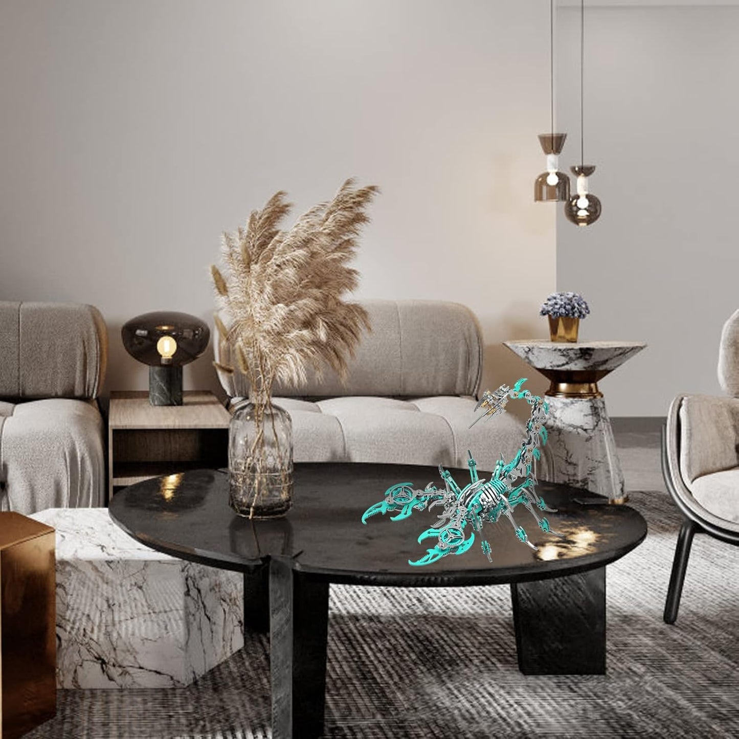 Scorpion 3D Metal Puzzles Kits for Adults Teens – 454 Pcs – Mechanical Assembly Models – 4 Hours to Build – Ideal for Gifts and Decorations (Green)