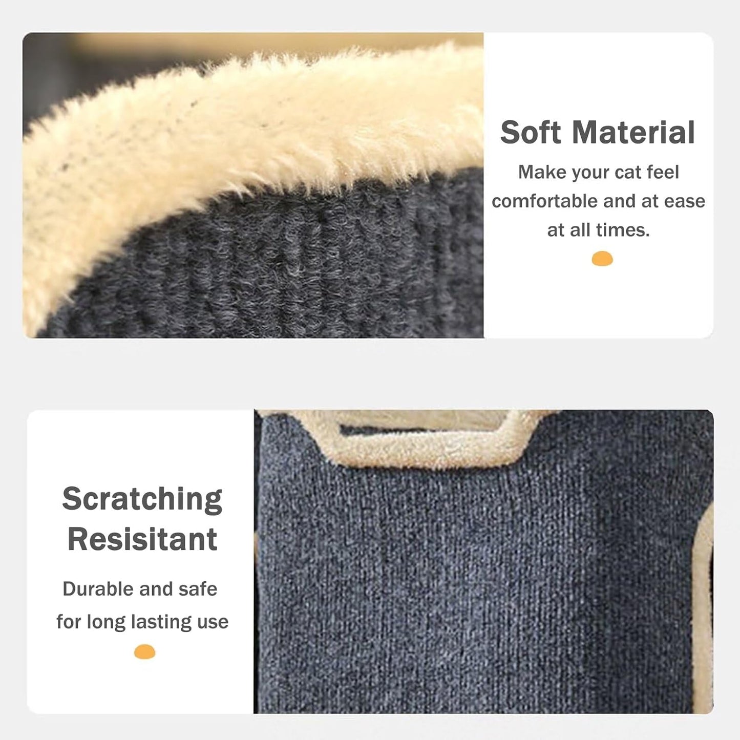 Cat House for Indoor Cat Beds, Multi-Level Cat Condo Foldable Cat Cave (1-Level)