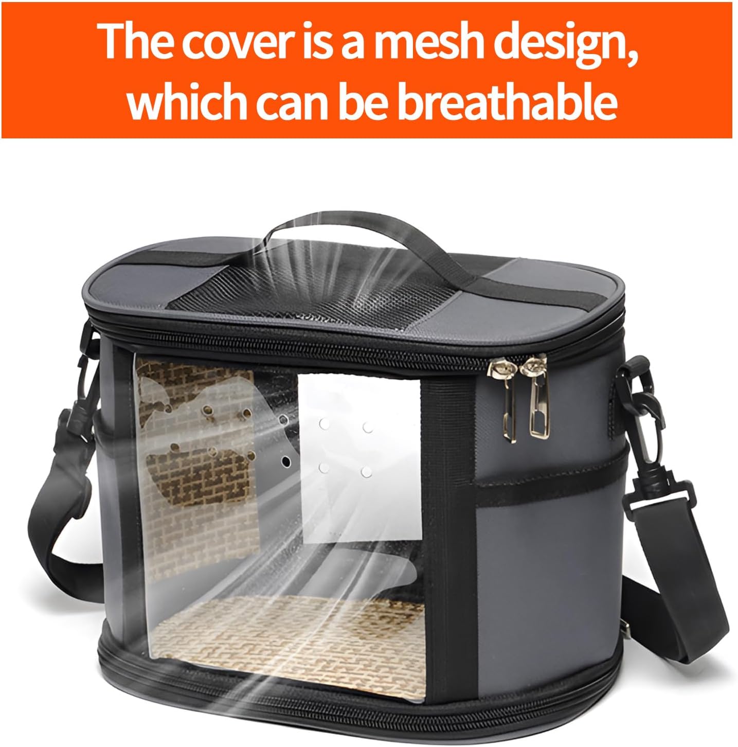 Bird Travel Carrierm, Small Bird Travel Backpack Carrier Cage with Tray and Breathable Clear Window, for Parakeet Cockatiel Budgies, for Camping Hiking (Large-Pink)