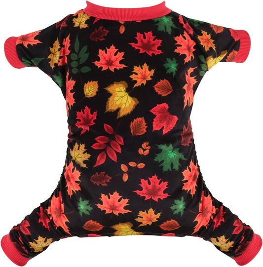 CuteBone Dog Halloween Pajamas Puppy Onesies Small Dogs Soft Pjs Coat Cat Apparel Comfy Pet Christmas Clothes Outfit Doggie Bodysuit P265S