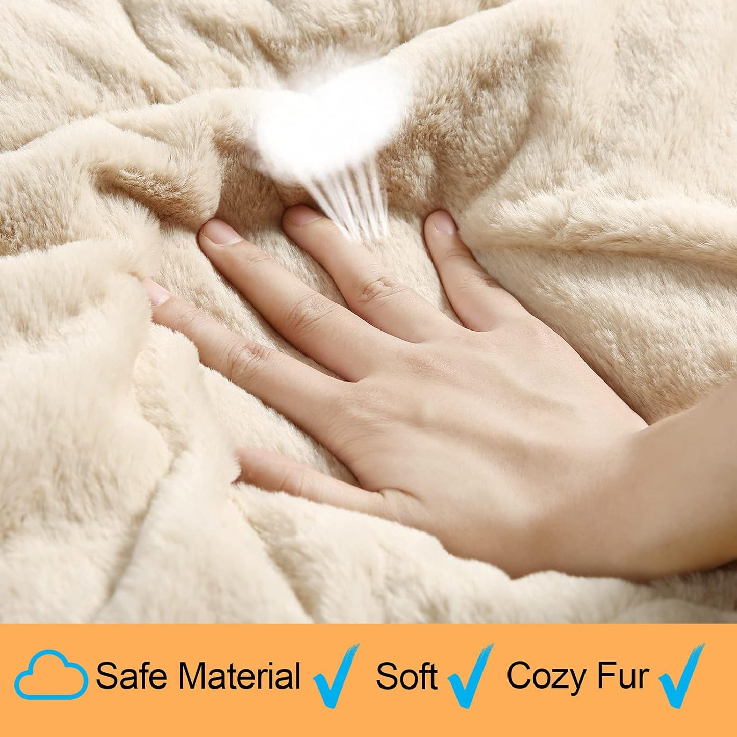 Cozy Dog Bed & Crate Pad, Medium Sized Dogs, Fit Metal Crates, Ultra Soft, Washable & Anti-Slip, Cream, 30inch