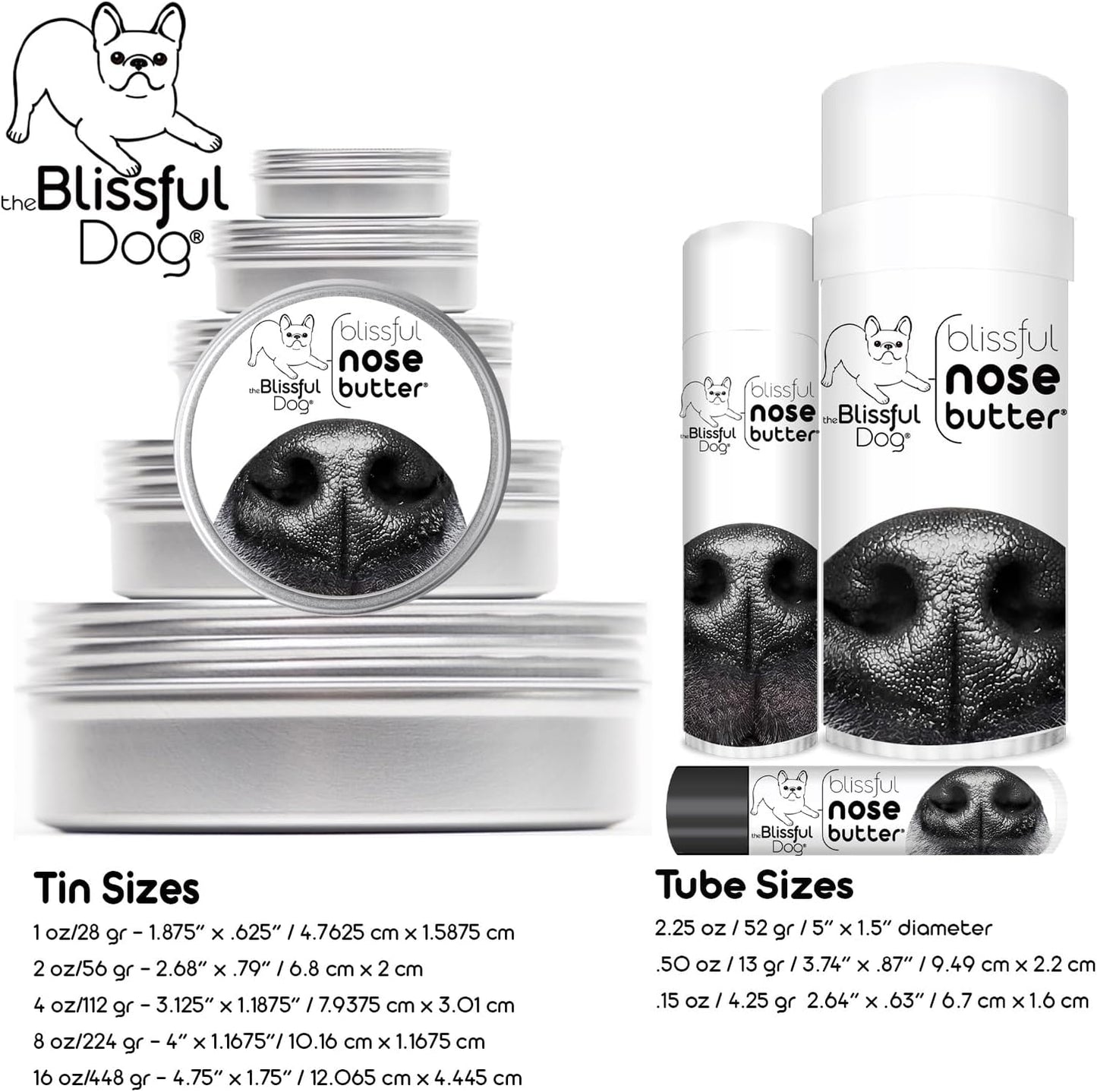 The Blissful Dog Great Pyrenees Unscented Nose Butter, 4-Ounce