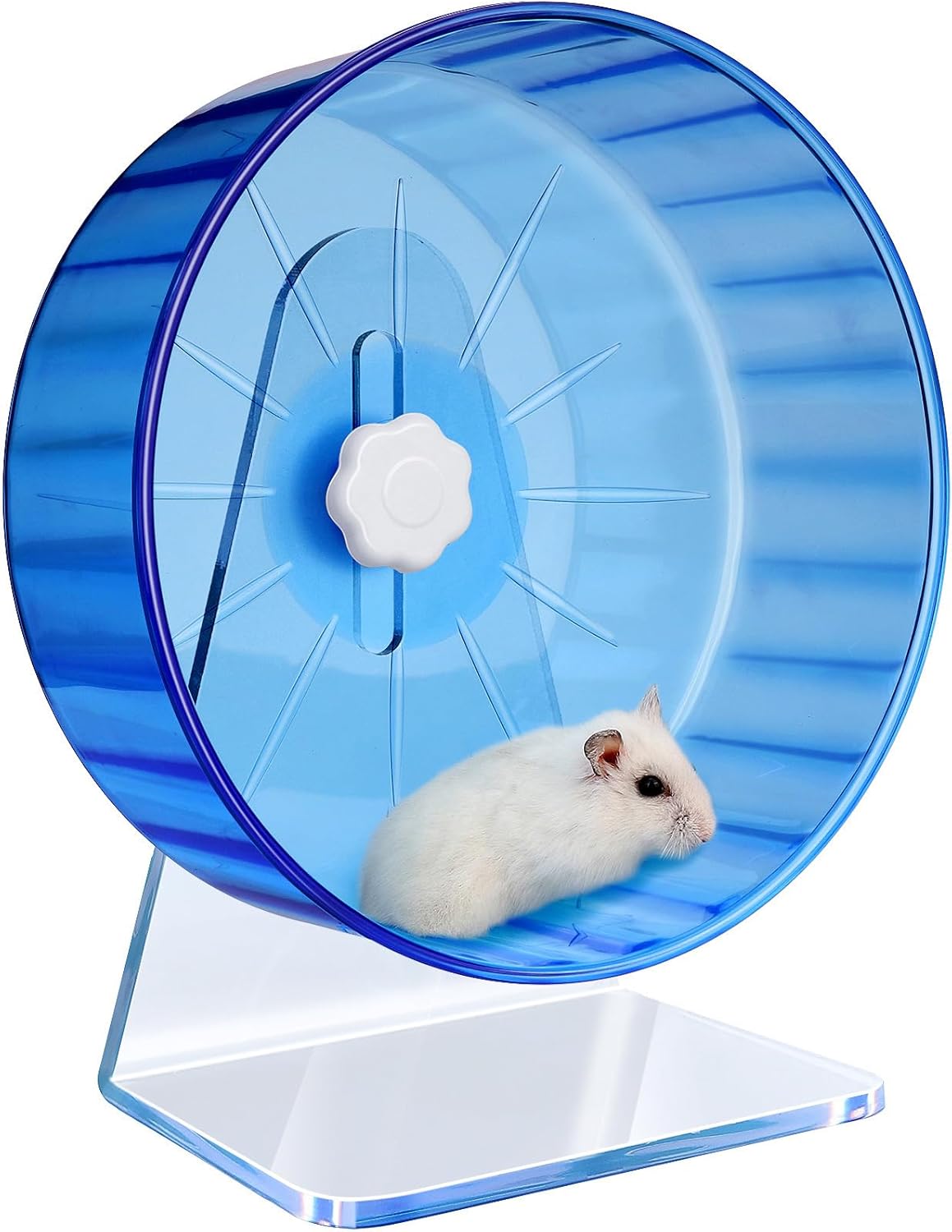Hamster Wheel,Silent Wheel,Super Silent Hamster Exercise Wheels,Silent Hamster Wheel,Adjustable Stand Hamsters Exercise Wheels,Quiet Rat Wheel (Φ 8.7 inch, Blue)