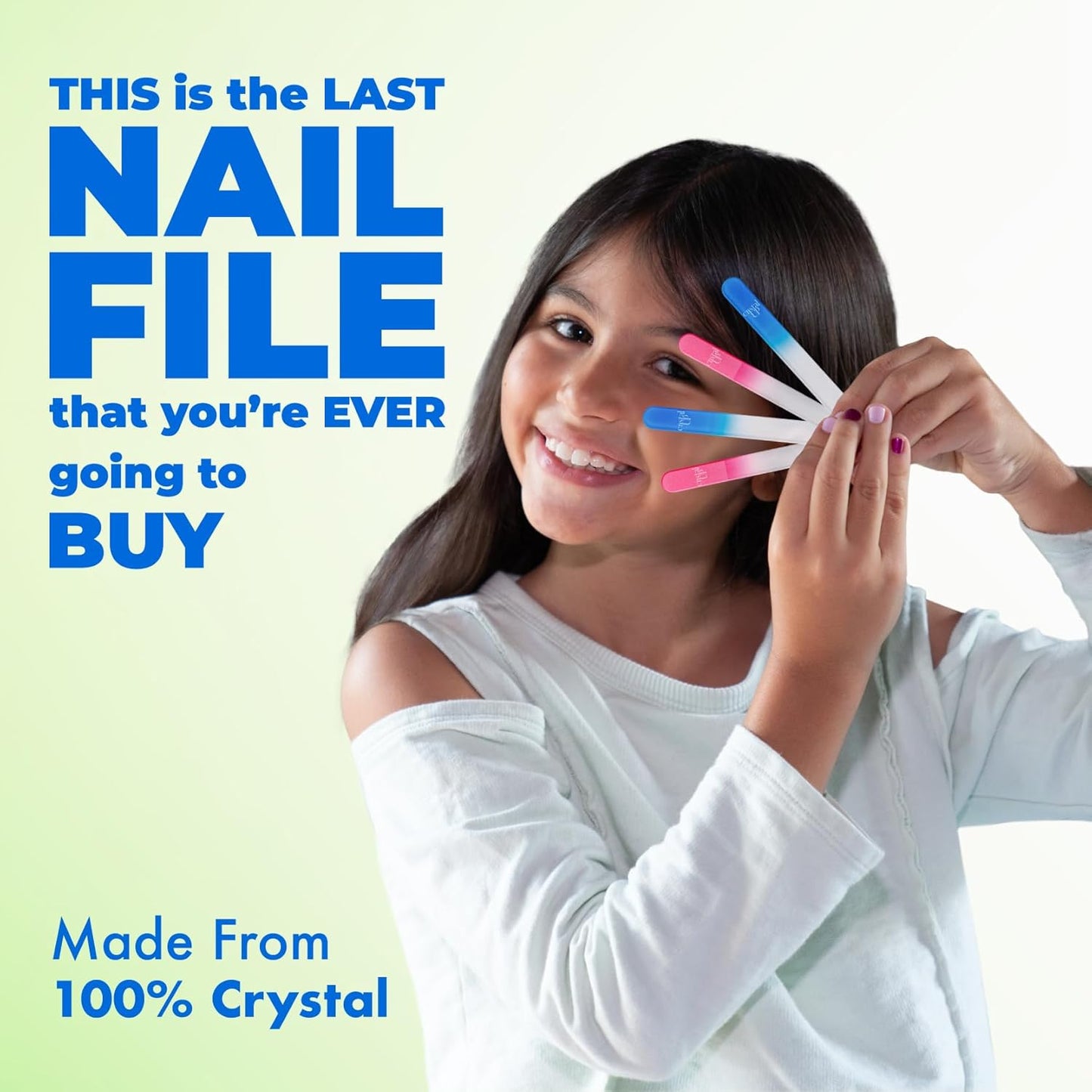 Crystal Baby Nail File 2 in, Gentle and Safe for Delicate Glass Nails File, Hygienic and Durable, Perfect for Newborns and Infants, Ideal for Stress Free Nail Trimming