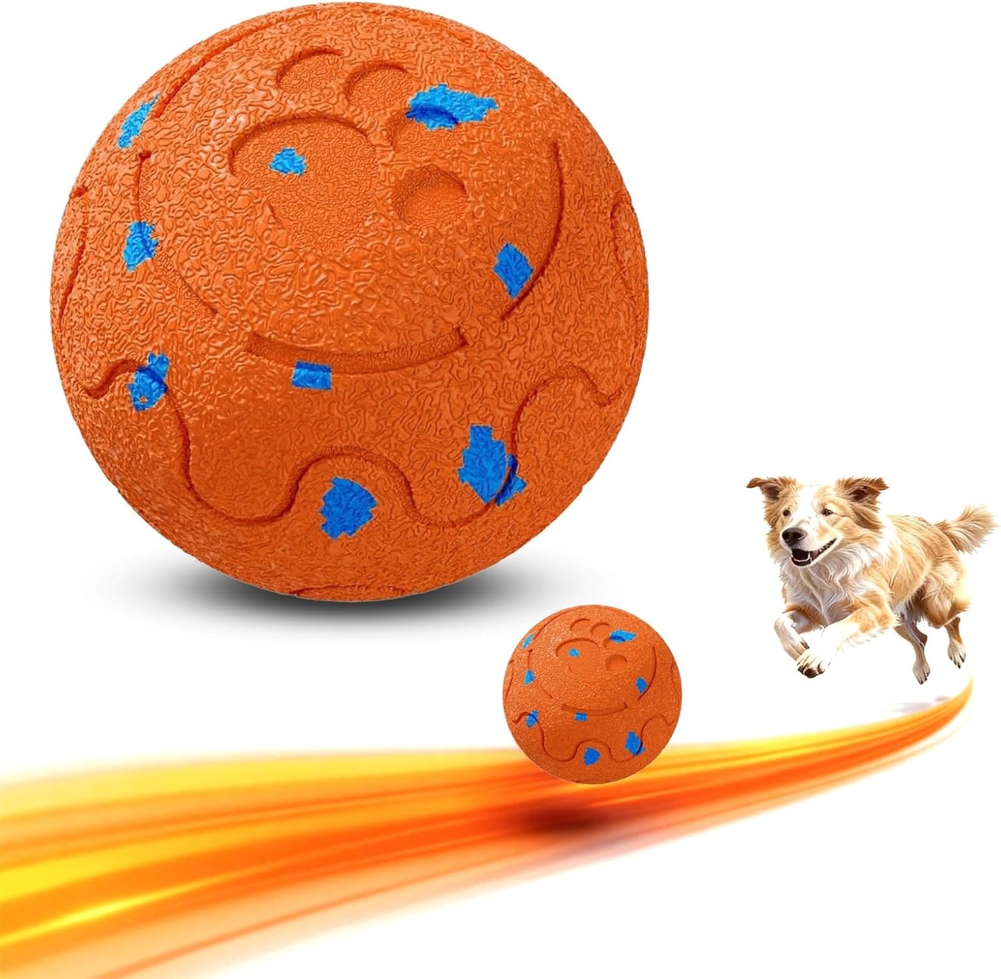 Dog Balls: Interactive Dog Ball, Self-Moving Dog Toy with Auto-Rolling & Bouncing, E-TPU Material, IP54 Waterproof, Motion-Activated, for Small/Medium/Large Dogs (Orange)