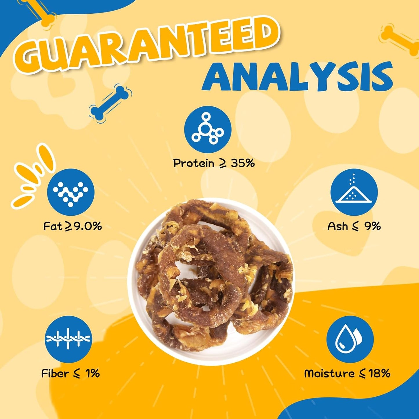 gazeupon Dog Treats, Chicken Wrapped Meat Ring,Made with Real Chicken and Beef Meat, Healthy Dog Chews, Rawhide Free,w/Glucosamine Chondroitin