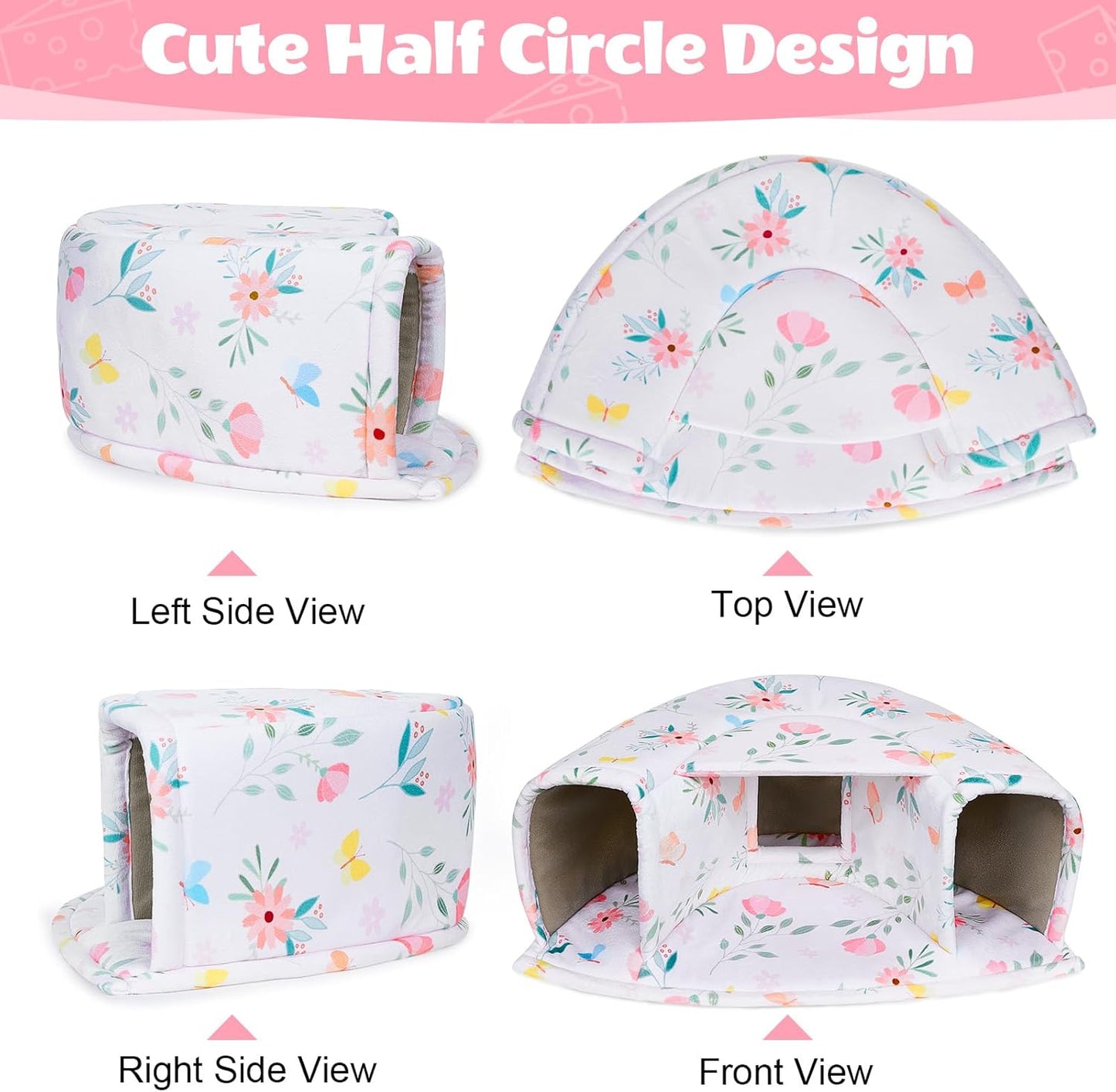Unicorn Catcher Large Cozy Pet Bed & Tunnel - Warm & Washable, Suitable for Guinea Pigs, Hamsters, Chinchillas & Bunnies
