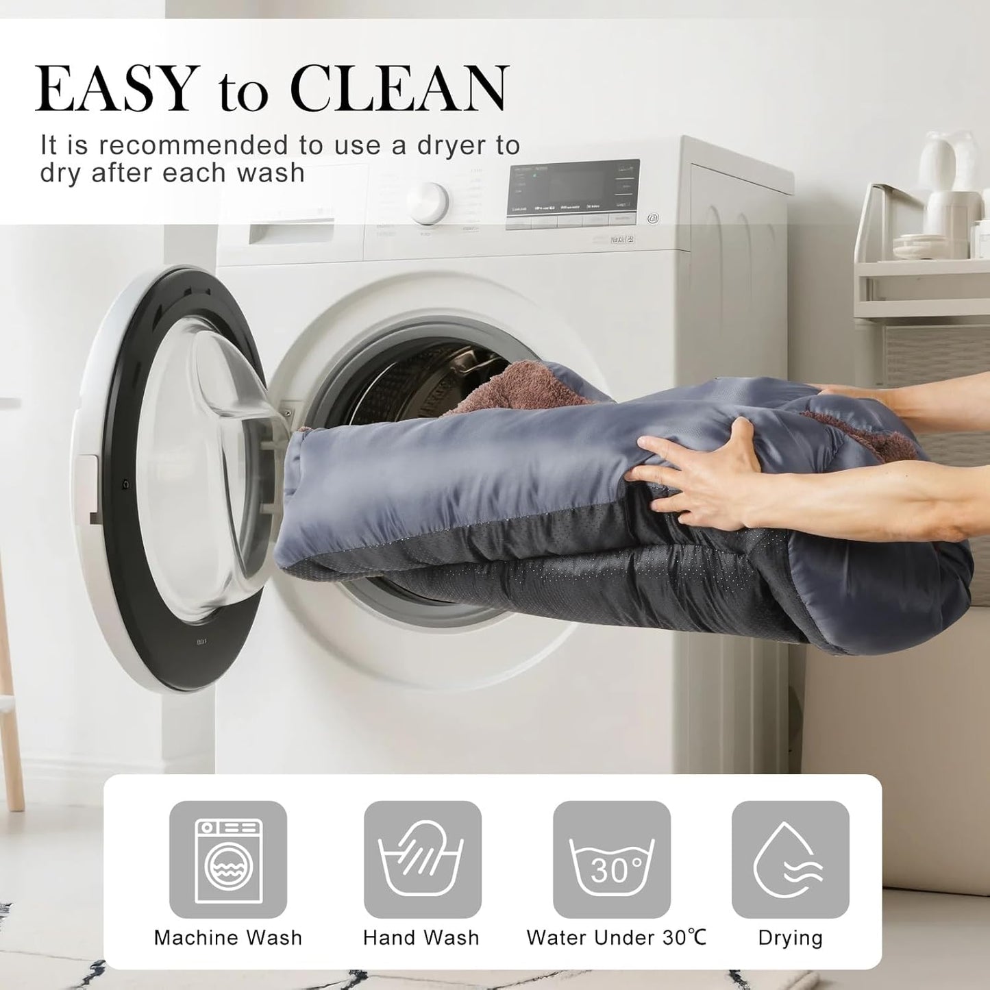 Small Dog Bed, Soft Breathable Dog Bed Machine Washable, Pet Bed with Anti-Slip Bottom