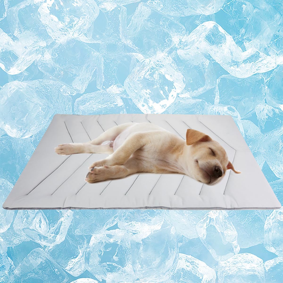 Dog Cooling Mat for Large Dogs 40 x 28''Self Coolings Foldable Cooling Pad,Q-MAX>0.5 Washable Ice Cool Fabric-Cool on Contact，Easy Washable Pet Pad for Kennel Sofa Floor Car Seats in Summer