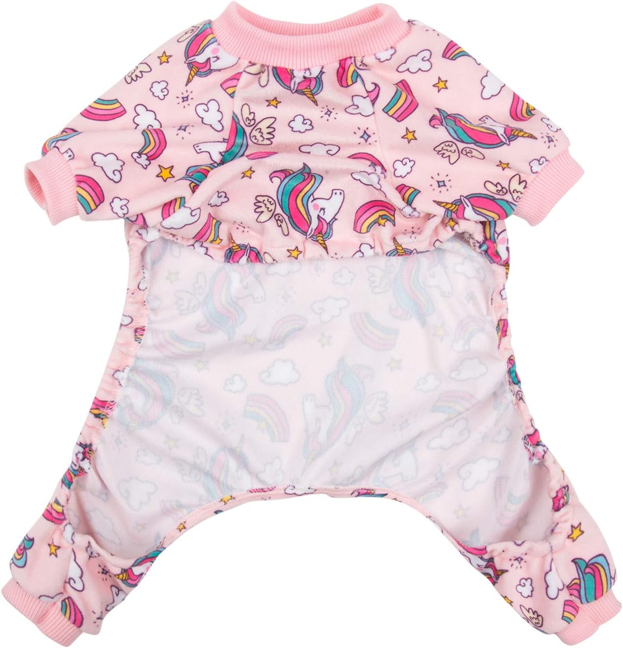 CuteBone Small Dogs Outfit Soft Puppy Onesies Pjs Dog Pajamas Pet Coat Cat Apparel Comfy Doggie Jumpsuit Bodysuit for All Seasons P67L