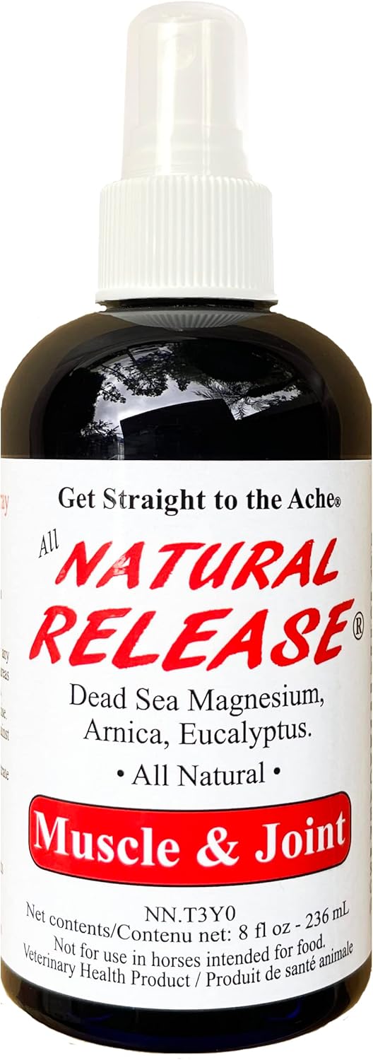 Natural Release Muscle Spray Treatment - Horse Liniment for Sore Muscles, Joint Pain, Tendon & Inflammation Relief - Easy to Use, Fast Acting, Alcohol & Menthol Free (8 oz)