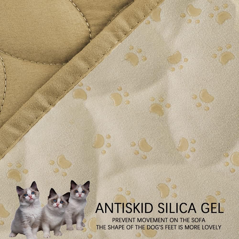 Ameritex Pet Bed Cover Dog Bed Blanket for Sofa and Furniture Waterproof New Pattern Design (68x82 Inch, Sand)