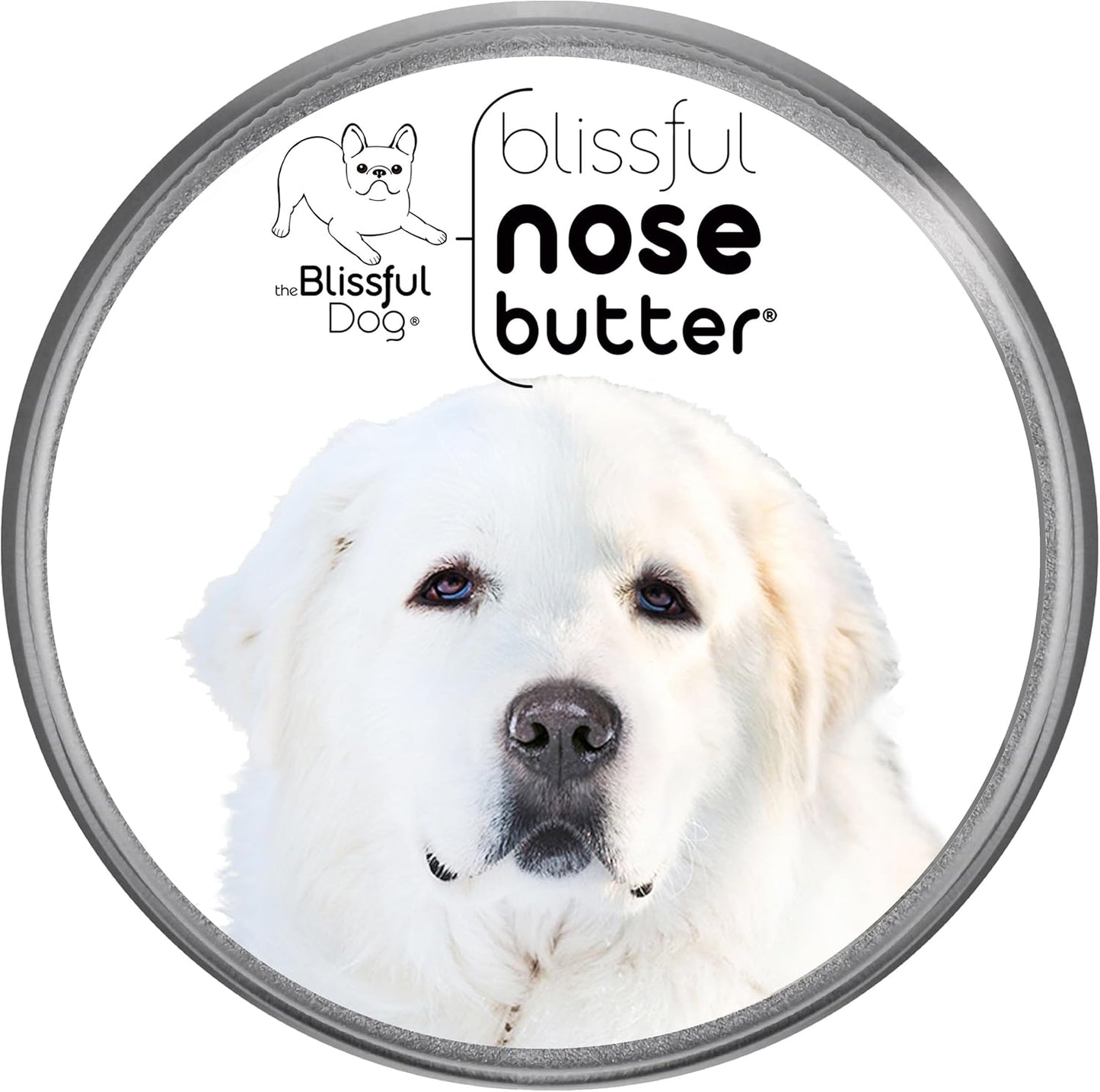 The Blissful Dog Great Pyrenees Nose Butter for Dry, Cracked Skin, Lick-Safe Dog Nose Balm with Moisturizing Shea Butter, Almond, Olive, and Essential Oils, Pet Supplies, Uncented, 1 oz.