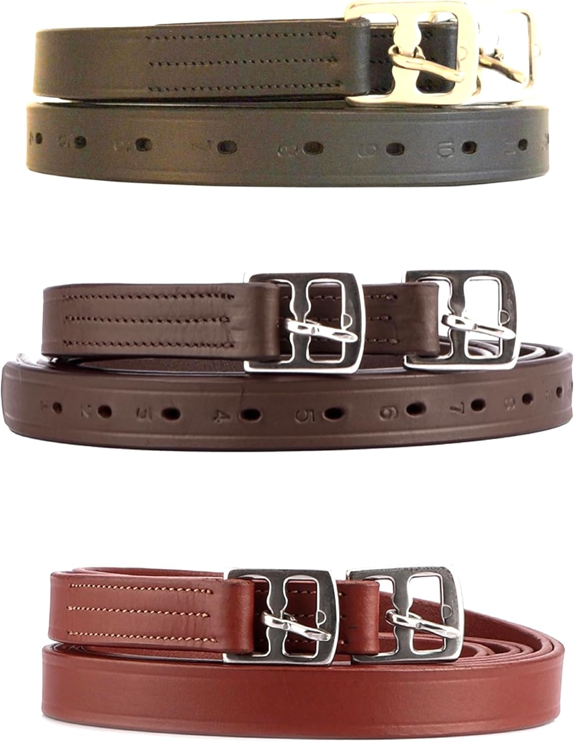 SIE 46”/ 48” / 54” / 56" / 60” English Premium Leather Stirrup Leathers Kids/Adult