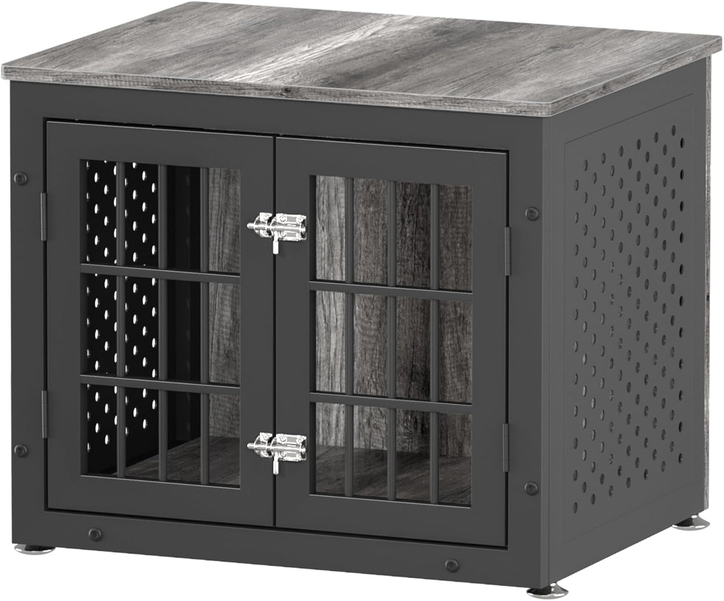 26" Heavy Duty Dog Crate Furniture for Small Dogs, Metal Kennel for High Anxiety Dogs, Chew Proof Pet Cage Indoor, Decorative Dog Kennel End Table