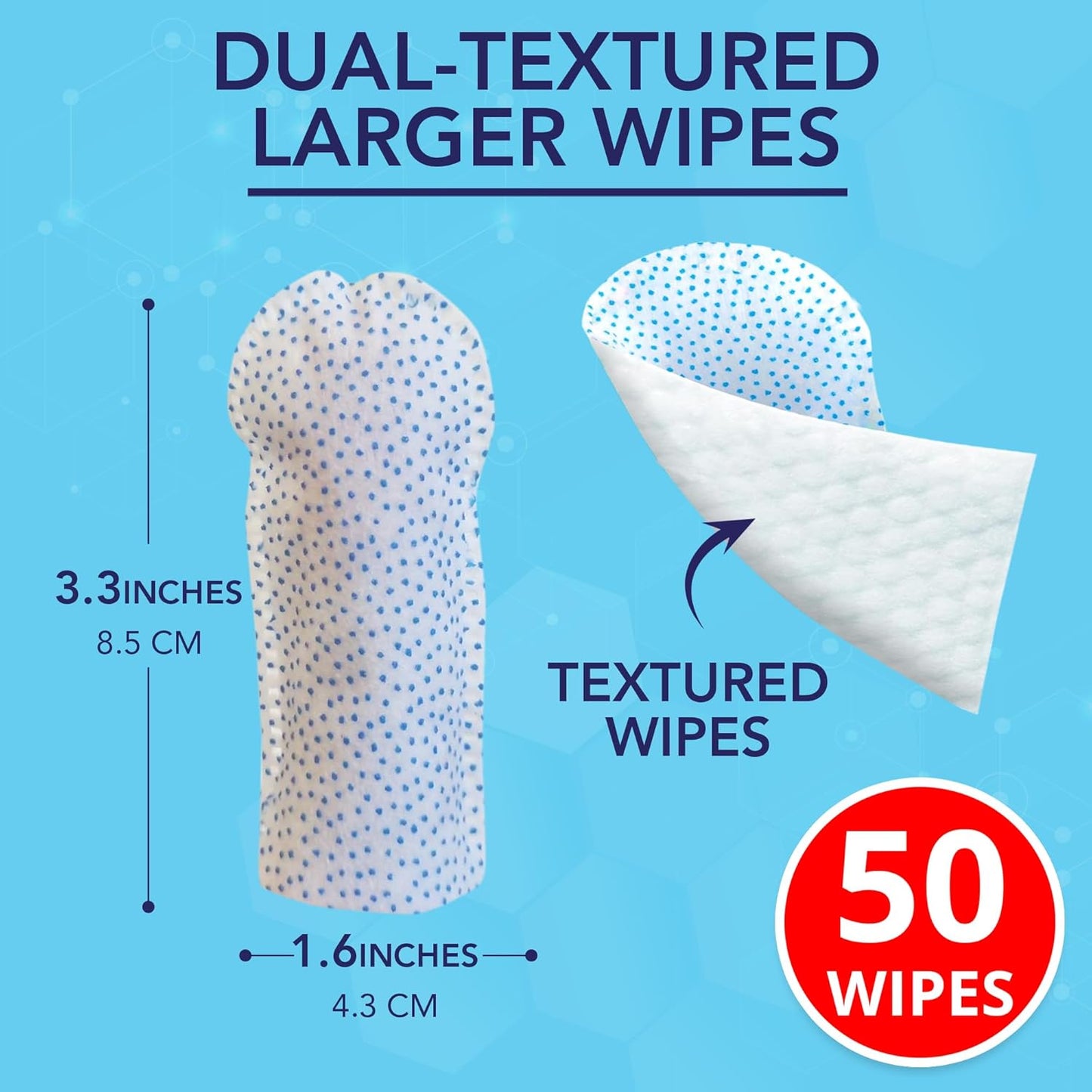 NOVEHA Pets Dental Finger Wipes for Dogs & Cats | Freshens Breath, Reduces Plaque | Healthier Gums | Clean Teeth No Toothbrush | Vet Recommended Effective Natural Oral Care (100 pcs, Flavor-Free)