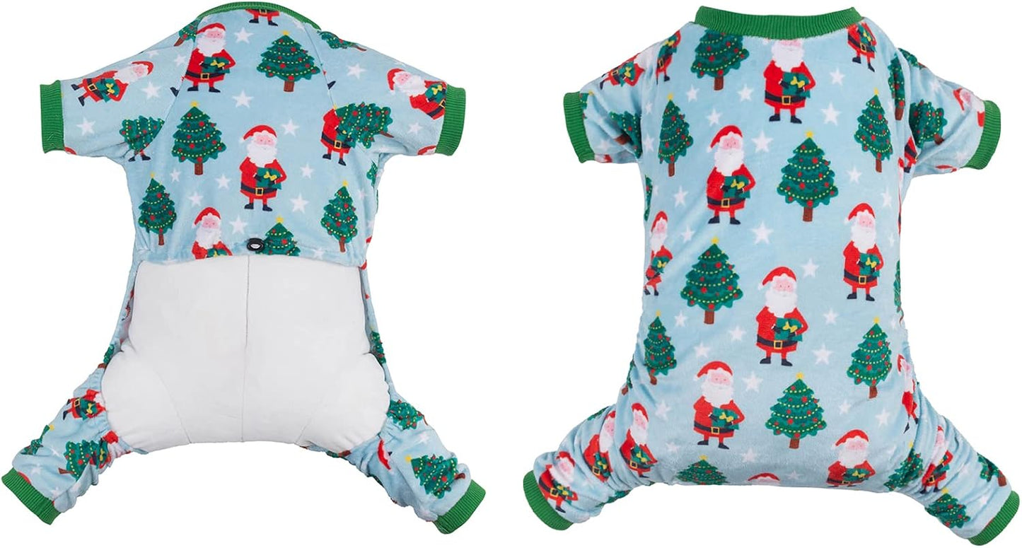 CuteBone Small Dogs Christmas Outfit Soft Puppy Onesies Pjs Dog Pajamas Pet Coat Cat Apparel Comfy Doggie Jumpsuit Bodysuit for All Seasons P198S