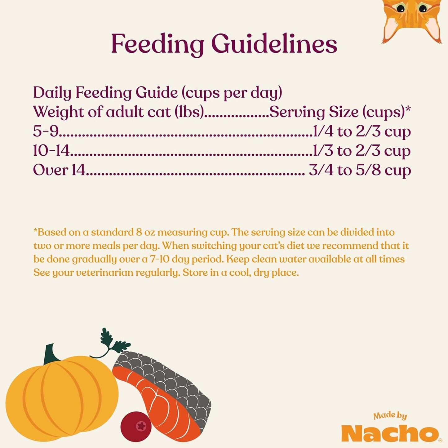 Made by Nacho Dry Cat Kibble 10lb Bag, High Protein Premium Cat Food with Freeze Dried Pieces, Sustainably-Caught Salmon, Whitefish & Pumpkin, Limited Ingredients, Single Bag