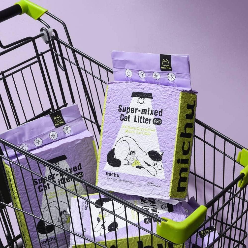 Mixed Tofu Cat Litter, Heavy Duty Flushable Kitty Litter, 5.5Lb/88Oz Original 12 Pack