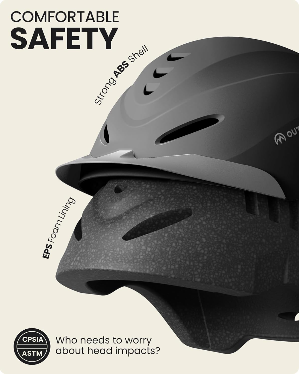 OutdoorMaster Equestrian Helmet, Horse Riding Helmet with Sun Visor and Excellent Ventilation, Adjustable Safe Helmet for Men, Women & Youth