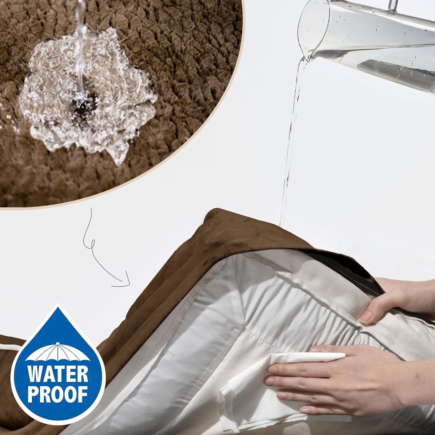 Comfort Expression Orthopedic Jumbo Dog Bed for Extra Large Dogs, Large Breed Waterproof Dog Bed, PV Washable Dogs Sofa Beds with Removable Cover & Non-Slip Bottom(Jumbo,Chocolate Brown)