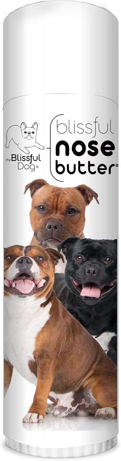 The Blissful Dog Staffordshire Pitbull Terrier Unscented Nose Butter - Dog Nose Butter, 0.50 Ounce