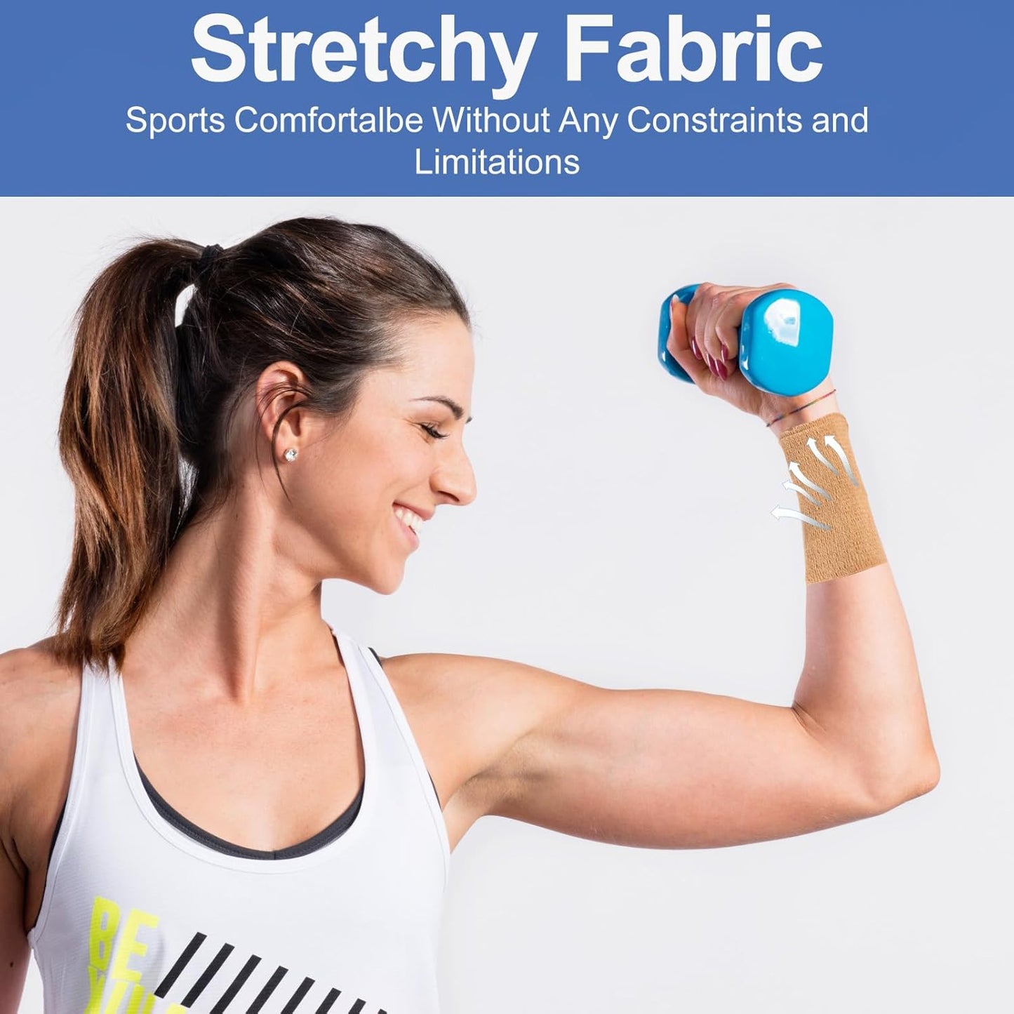 LDIWEE 24 Pack 4 Inch Self Adhesive Bandage Wrap - 5 Yard Cohesive Athletic Tape for First Aid, Medical, Sports, Ankle Wrist Sprains, Vet Wrap (Brown)