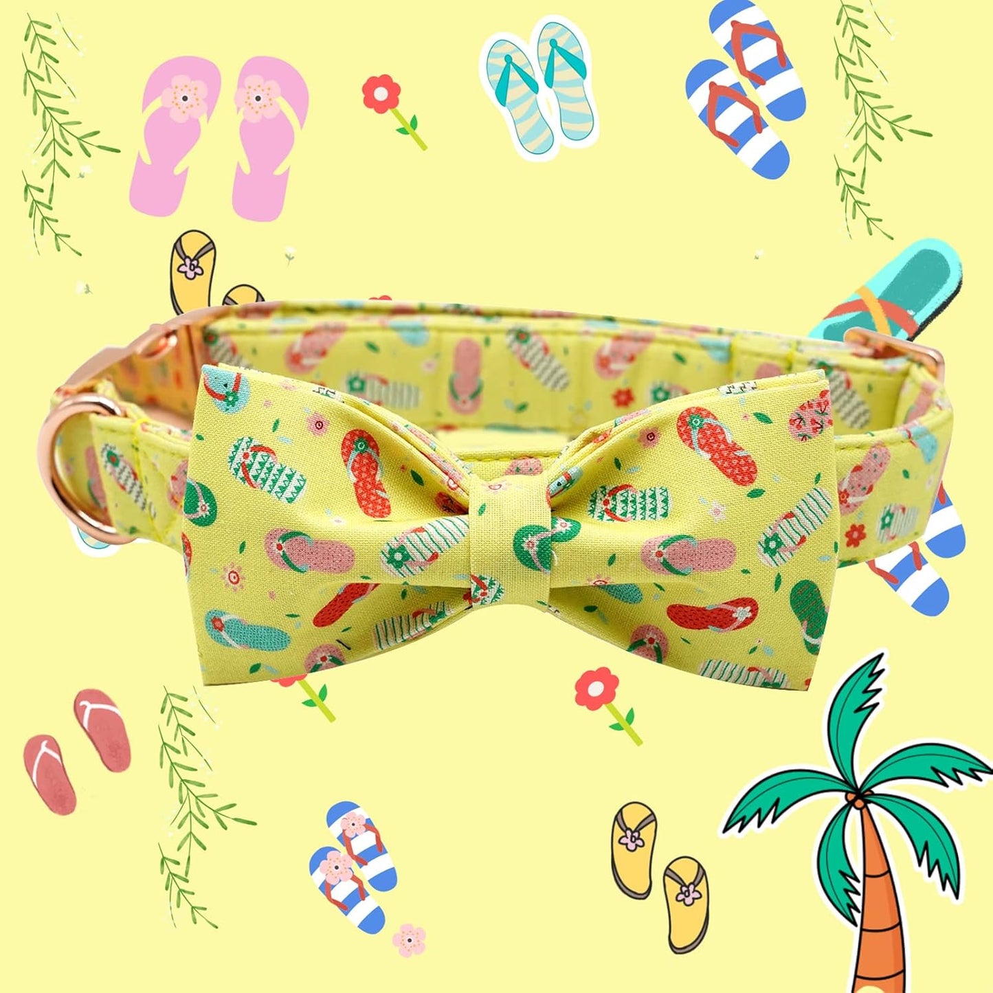 Elegant Little Tail's Cute Bowtie Dog Collar with Bow for X-Small Puppy and Cat