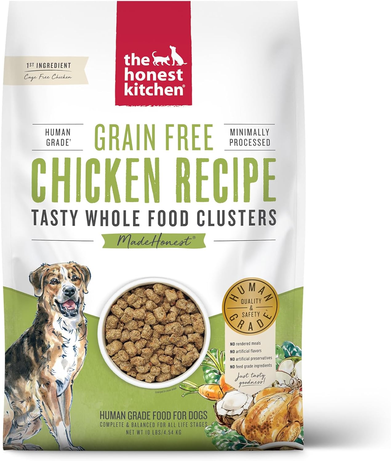 The Honest Kitchen Whole Food Clusters Dog Grain Free Chicken 10 lb Bag