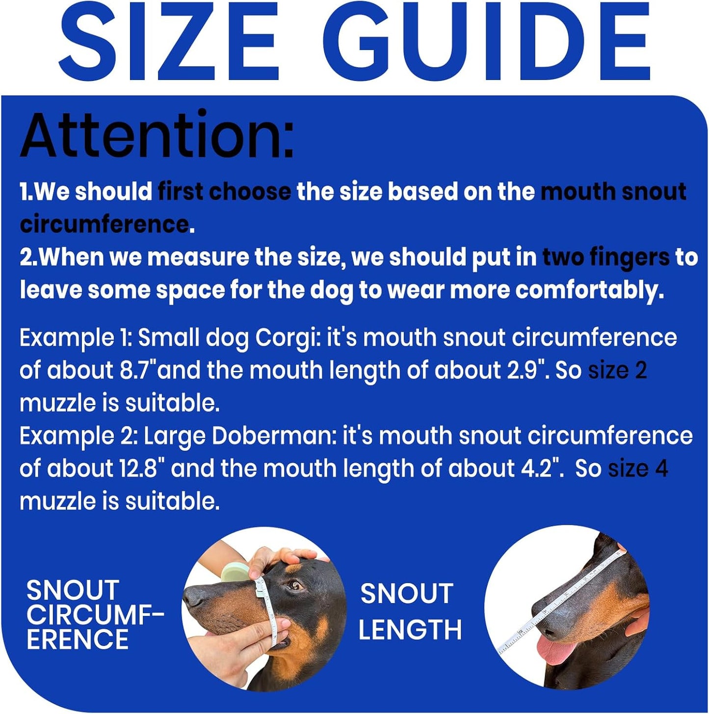 Dog Muzzle, Basket Muzzle for Small Medium Large Dogs, Anti-Biting and Chewing, Lightweight & Sturdy Cage Design, Allows Panting & Drinking, Ideal for Grooming & Training(Blue Size XL)