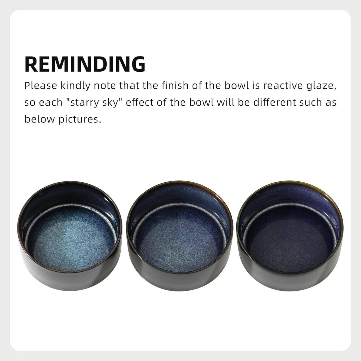 Ceramic 5.1inch Raised Dog and Cat Bowl Set, Elevated with Wooden Stand, Food and Water Bowl for Small Breed Dogs, Cats, Kitty, Weighted Dog Dishes, Pet Bowls(13.5oz, Starry Sky)