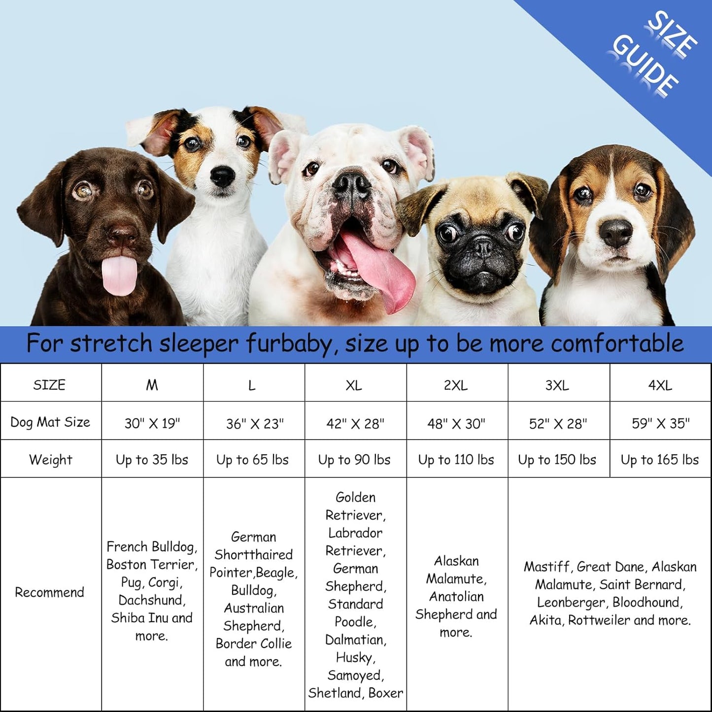 Dog Crate Mat, Ultra Soft Dog Bed Mat for Sleeping with Anti-Slip Bottom, Washable Kennel Pad for Large Medium Small Dogs Breeds with Cute Prints and Dark Colored to Hide Stains (52" X 28")