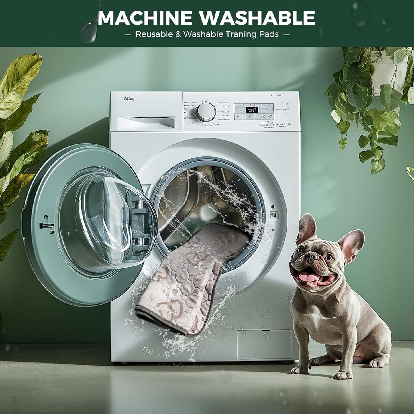 FXW Washable Pee Pads for Dogs, Puppy Pads with Super Absorbent, Specifically Designed for Whelping Box, 39" Round, Khaki, 1 Pack