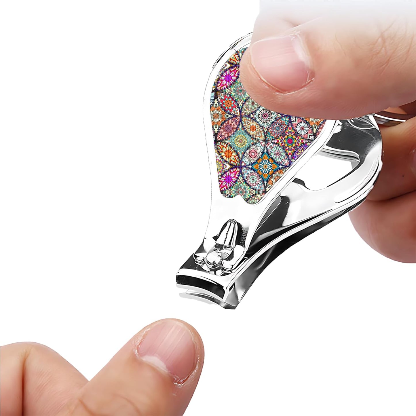 Nail Clippers with Key Chain Cute Stainless Steel Nail Cutter with File Professional Toenail Clipper for Men Multifunction Toenail Clipper 2 Pack Nique Cutter for Adult(Datura)