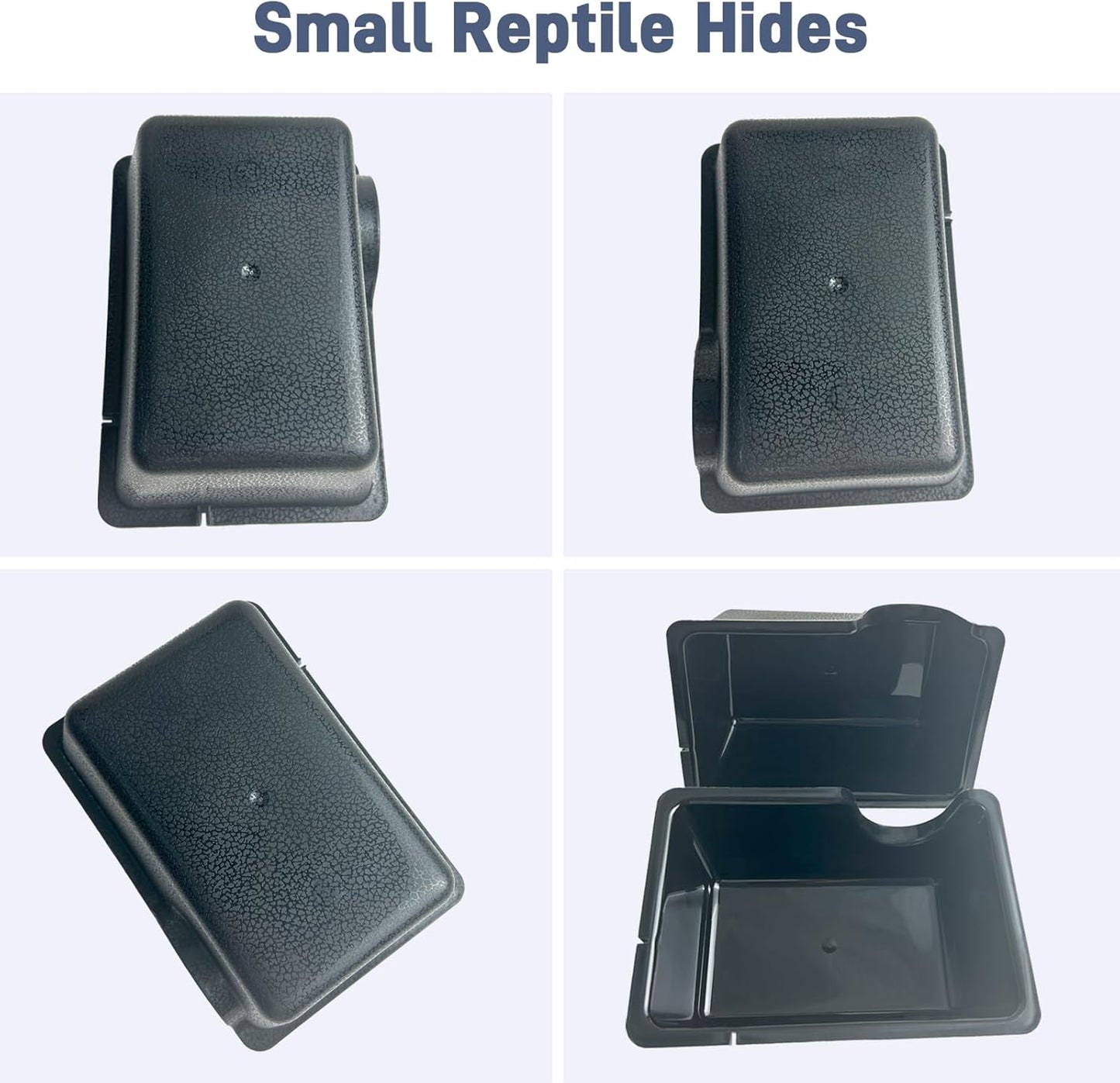 Small Humid Hideout Cave for Reptiles, Snake Hide for Ball Pythons, Gecko Hide, Leopard Geckos, Bearded Dragons,Compact Terrarium Decor with Easy-Clean Design (6.70"x4.72"x2.56")