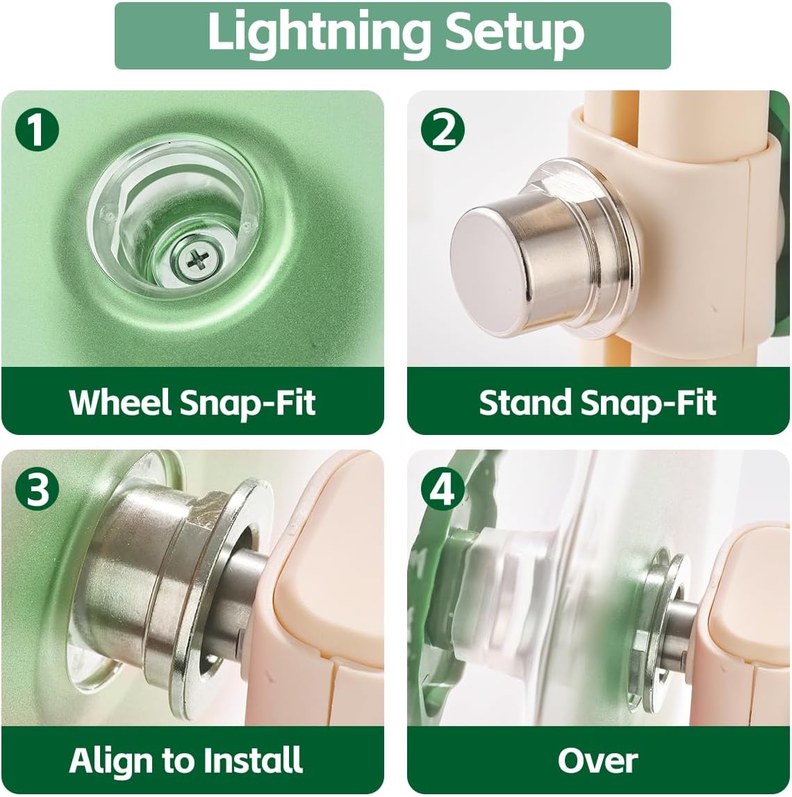 Super Silent Hamster Wheel 10.4 Inch, Magnetic Large Rat Wheel for Chinchilla, Gerbil, Guinea Pig, Cat, Mouse, Sugar Glider and Dwarf, Syrian Hamster Accessories (Avocado Green)