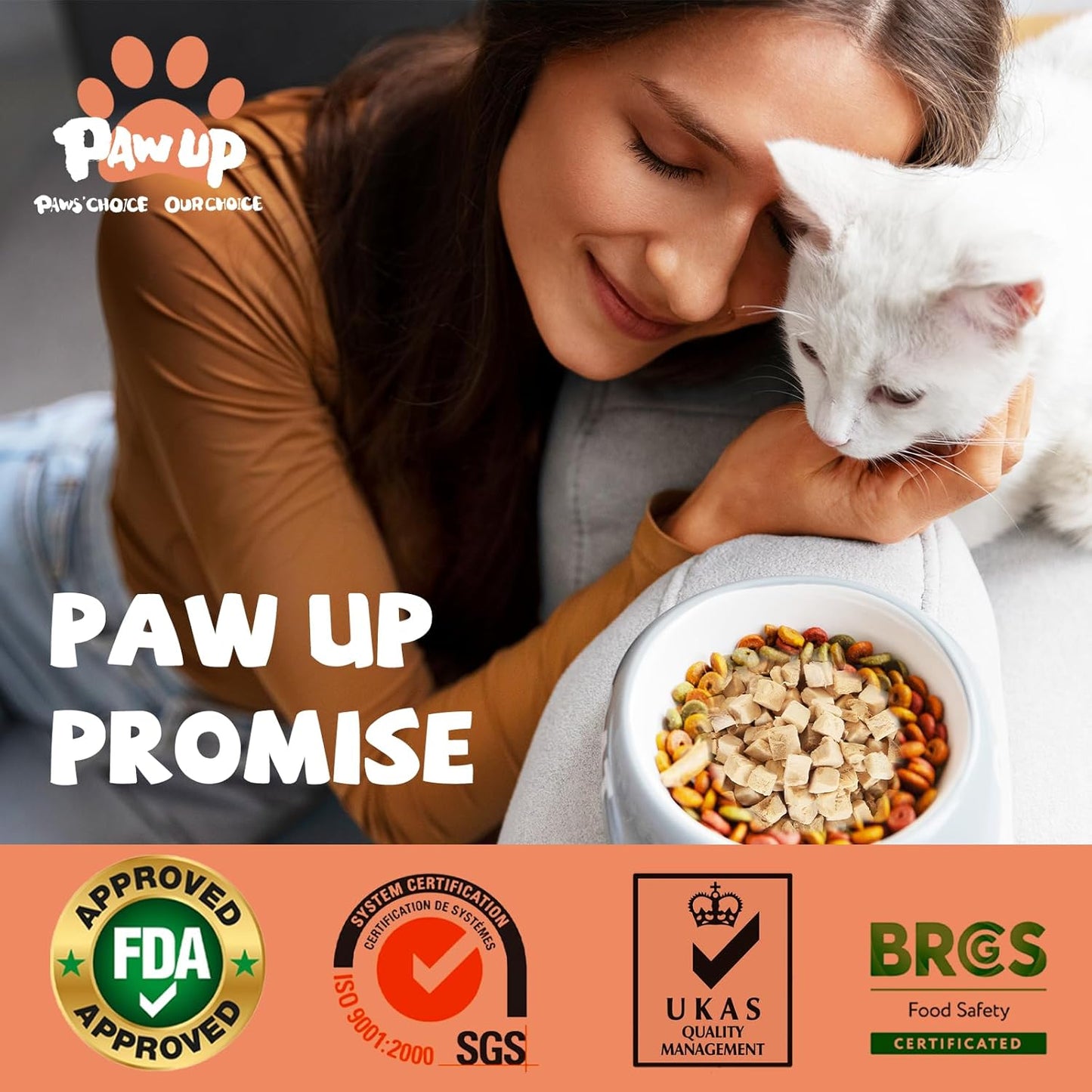 Freeze Dried Salmon Cat Treats, Single Ingredient Raw Cat Food Toppers, Healthy Training Treats for Dogs, Cats, 3.8 oz