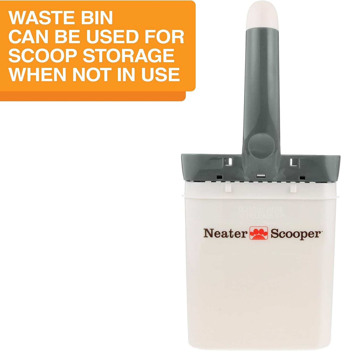 Neater Pet Brands Neater Scooper Standard Cat Litter Scoop, 60 Refill Bags – Mess-Free Cat Litter Scooper with Bag, Spill-Proof Kitty Box Sifter, Bin Doubles as Scoop Holder, For Single-Cat Households