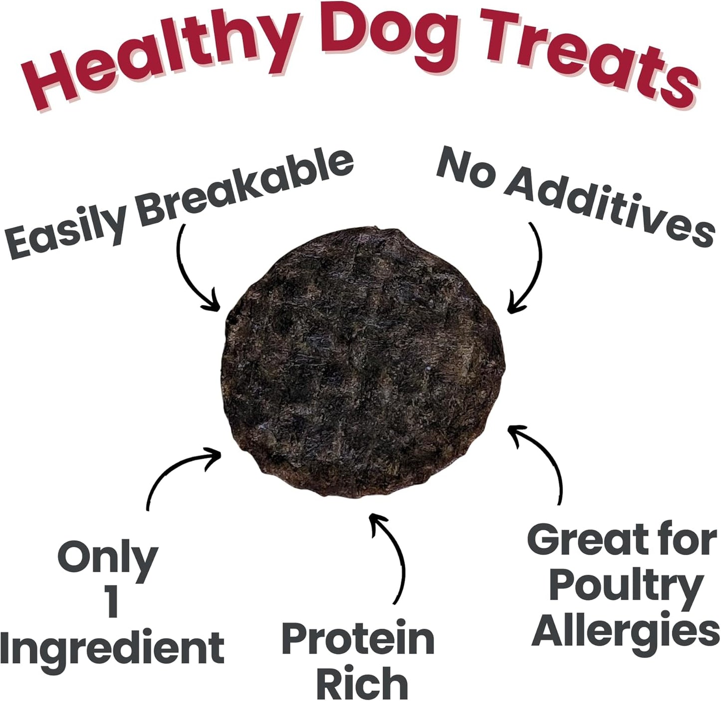 Farm To Pet - Dog Training Treats - 4 oz Beef Chips, Single Ingredient, Lean, All Natural, Healthy Treats for Small, Medium, Large Dog Breeds, & Puppies, Made in USA