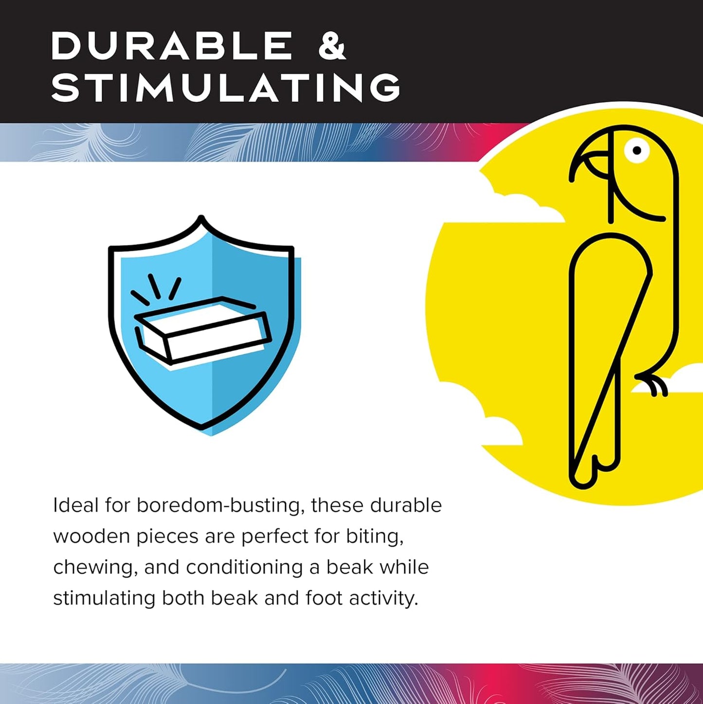 Featherland Paradise Bird Cage Toy, Bird Toys for Parrots, Parakeets, Small and Medium Birds