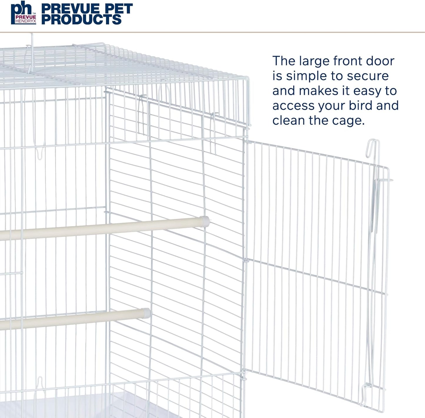 Prevue Hendryx SP850W/W Clean Life Cockatiel Cage, White,1/2"