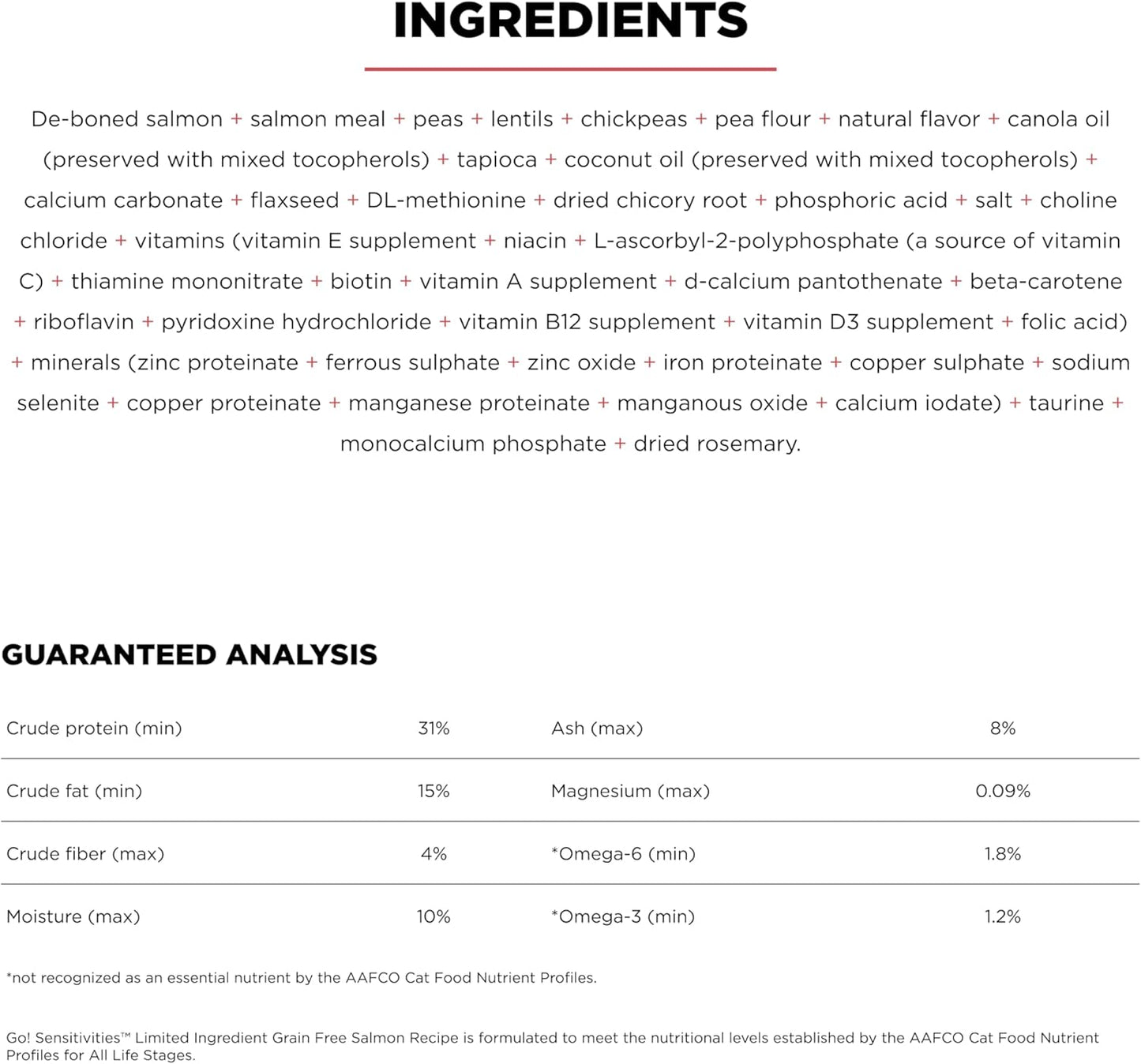 Go! Solutions Sensitivities Limited Ingredient, Grain-Free Dry Cat Food, Salmon Recipe for Sensitive Stomach, 12 lb Bag