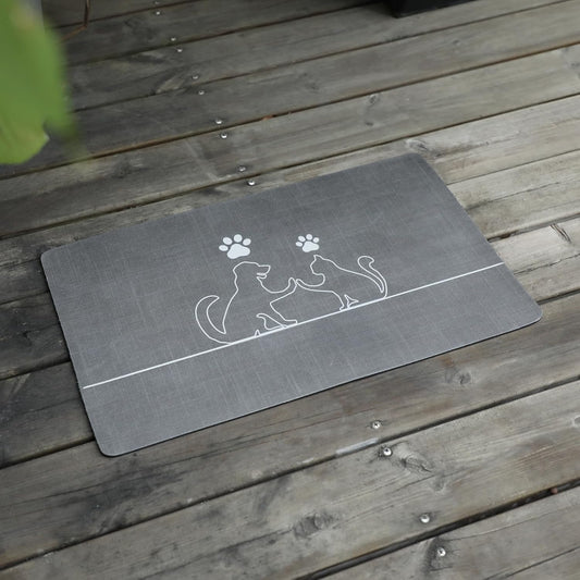 Le courant Dog Bowl Mats, Cat Feeding Mat, Non-Slip Super Absorbent,No Stains Quick Dry Dog Water Dispenser.for Messy Drinkers.Easy Clean.Dog & Cat