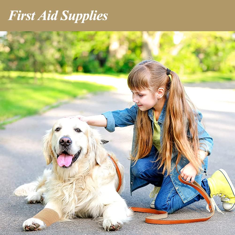 Self Adhesive Bandage Wrap,2 Inch Blue Breathable Elastic Cohesive Bandages, Vet Wrap Sports Tape Bulk for First Aid Supplies, Wrist Sprains Protection