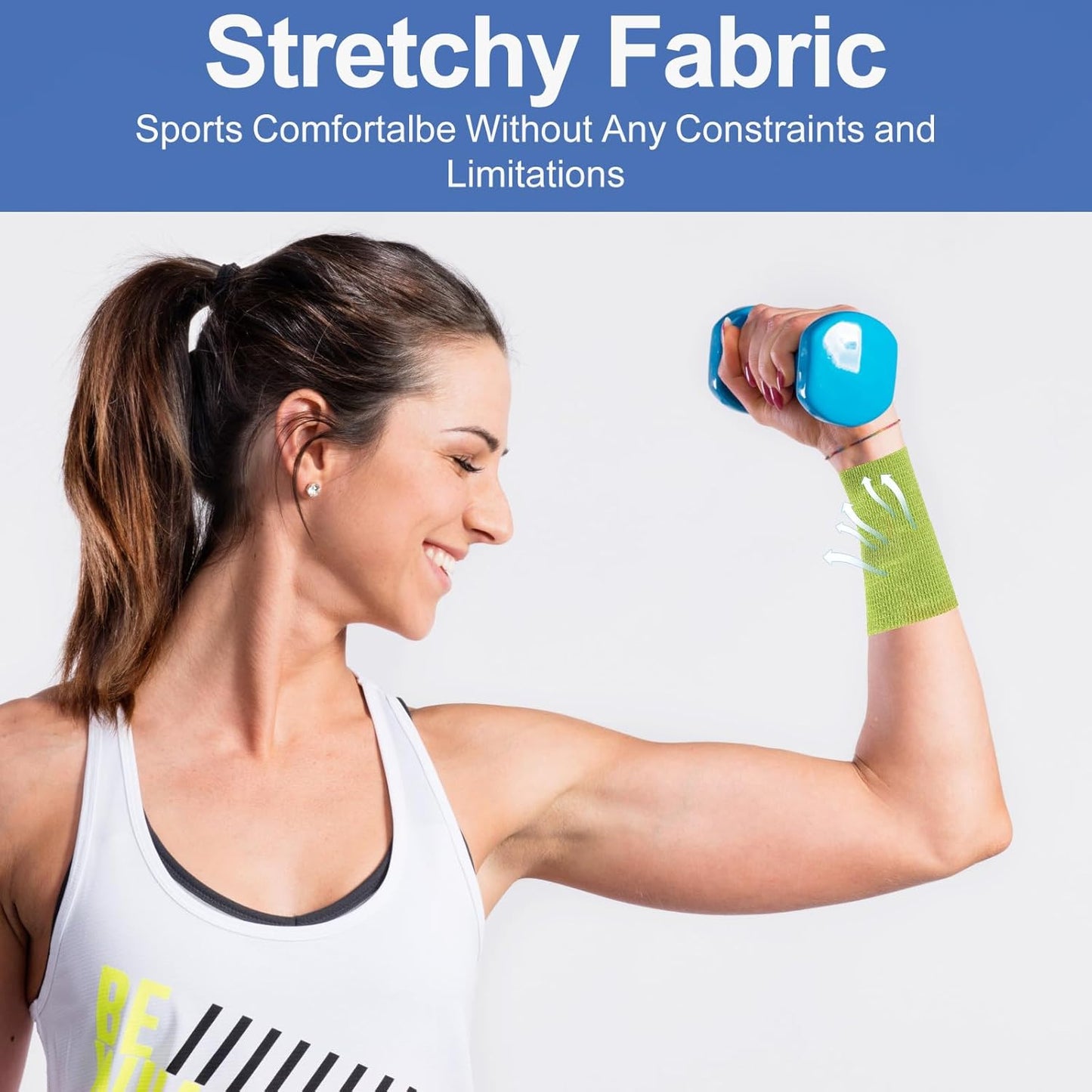 LDIWEE 24 Pack Self Adhesive Bandage Wrap 4 inch, Elastic Cohesive Bandage Wrap Vet Wrap for Dogs, Grip Tape for Athletic, Sports, First Aid Medical, Wrist, Ankle Sprains, Swelling