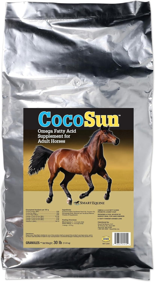 Uckele by SmartEquine CocoSun™ Granular Omega Horse Supplement | Omega 3, 6, 9 Supplements | Ideal for Healthy Skin & Shiny Coats | Horse Supplements for Weight Gain | 30 lb Bag