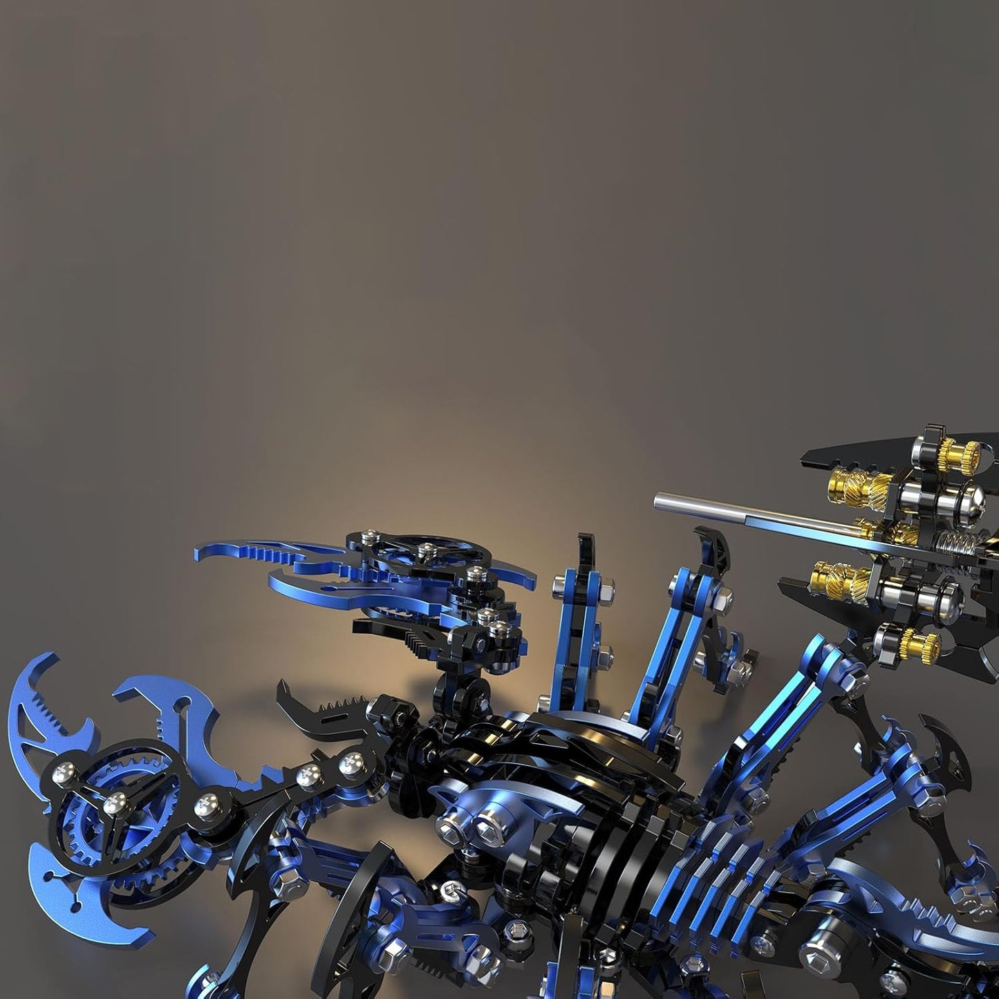 Scorpion 3D Metal Puzzles Kits for Adults Teens – 454 Pcs – Mechanical Assembly Models – 4 Hours to Build – Ideal for Gifts and Decorations (Blue and Black)