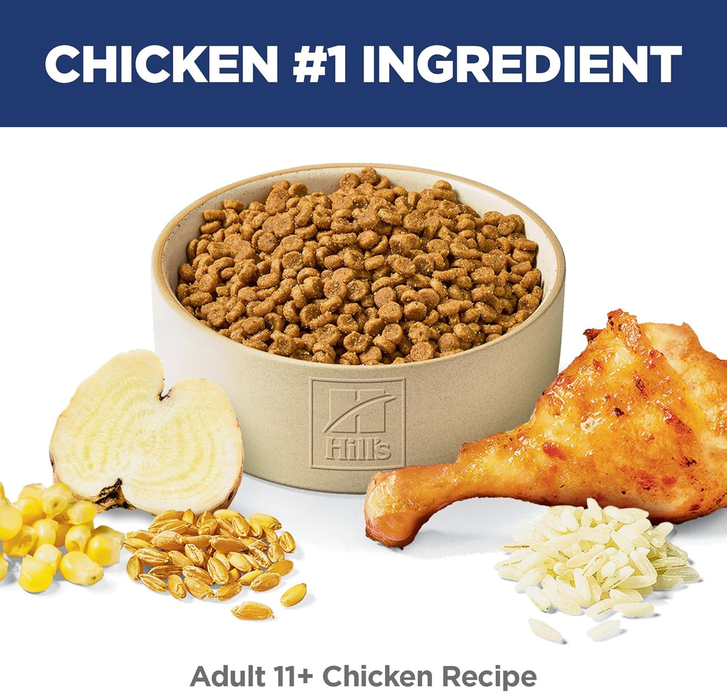 Hill's Science Diet Adult 11+, Senior Adult 11+ Premium Nutrition, Dry Cat Food, Chicken Recipe, 7 lb Bag