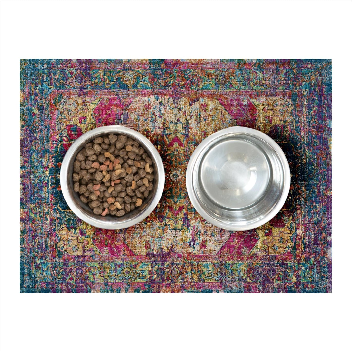 LOVEWAG Washable Dog Pee Pads, 24" x 16", Waterproof, Non-Slip, Super Absorbent, Reusable Machine-Washable, 2-Pack (Bohemian Jewel)